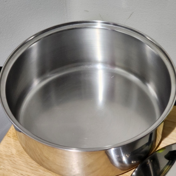 For @JR... Regal Thermic Ray 4-Ply 18-8 StnlsStl Thermo-Clad bottom Stock Pot - Picture 2 of 14